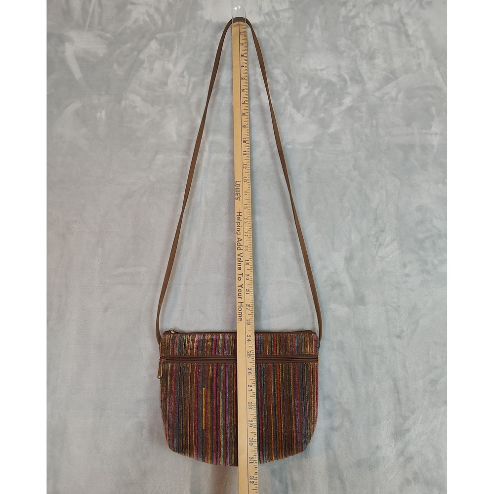 Danny K Beverly Hills Crossbody Bag Multicolor Stripe Tapestry Adjustable USA - Picture 6 of 16